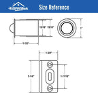 HOMOTEK 8 Pack Drive in Ball Catch with Strike Plate for Closet Doors, Black, 13/16 Inch x 1-1/8 Inchs,Die-cast, Adjustable Tension Ball