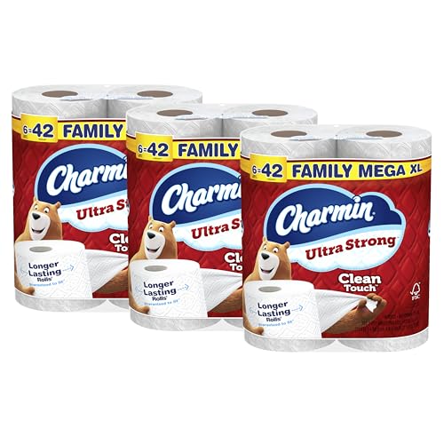 Charmin Ultra Strong Clean Touch Toilet Paper, 18 Family Mega XL Rolls = 126 Regular Rolls