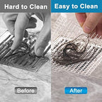 INVIHUG,25 Pack,Disposable Shower Drain Hair Catcher Mesh Stickers,Disposable Hair Drain Catcher（6.1inch Square）