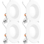 Sunco Retrofit LED Recessed Lighting 6 Inch, Downlight Can Lights for Ceiling, Baffle Trim, 965 LM, 13W (120W Equivalent), 4000K Cool White, Dimmable, Damp Rated UL 4 Pack.