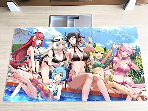 New Playmat Dragonmaid Girls TCG CCG Trading Card Game Mat Desk Mouse Pad No Zones + Free Bag (ZD039-337-K)