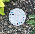 Large DIY Handprint Stepping Stone Kit, Mother's Day Gift, Footprint Stepping Stone (10 Inch + Stamp Set)