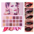 2Pcs Florescence + Aromas Eyeshadow Palette Makeup Set, Matte Shimmer Glitter Pressed Pearl All Highly Pigmented Blending Powder, Natural Velvet Texture Eye Shadow Kit