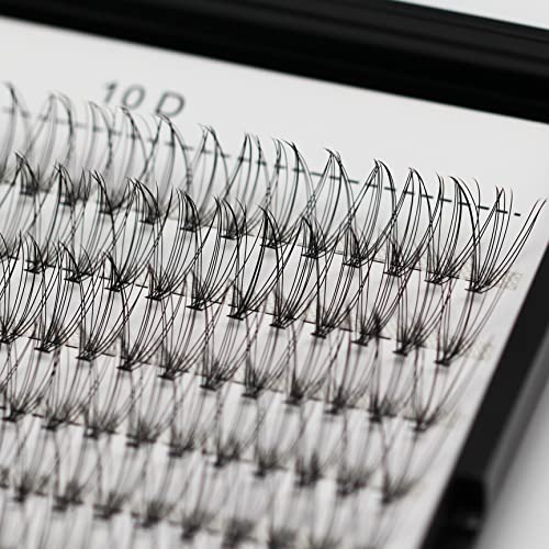 Bodermincer Black/Colored Cluster Lashes 240pcs 20D/40D DIY Eyelash Extension D Curl Long Individual Lashes Mixed Tray Faux Mink Lash Clusters Extensions 8-22mm (10D-10mm)