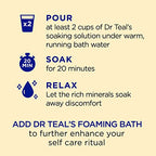 Dr Teal's Pure Epsom Magnesium Salt Soak, Prebiotic Lemon Balm & Essential Oil, 3 lbs (Pack of 4)