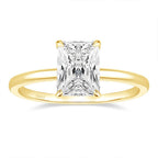 EAMTI 925 Sterling Silver Engagement Rings for Women Radiant Cut Size 6.5