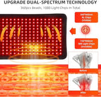 Red Infrared Light Therapy Mat for Body, 31.75" x 11.5" Red Light Pad Upgraded 3 Chips in 1 Beads 360pcs LEDs 660nm 850nm RLT Device for Body Back Shoulder Knee Joint Pain Relief, Ideal Gift