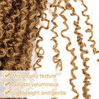 Aksice 10 Inch 8 Packs Yanky Twist Crochet Hair for Women Pre-looped Mini Twist Hair Bohemian Passion Twist Crochet Hair Boho Crochet Braids Synthetic (27#)
