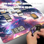 Board Game 14x24in MTG Playmat Compatible for OCG CCG RPG TCG Playmats (Nine Tailed Fox 1)