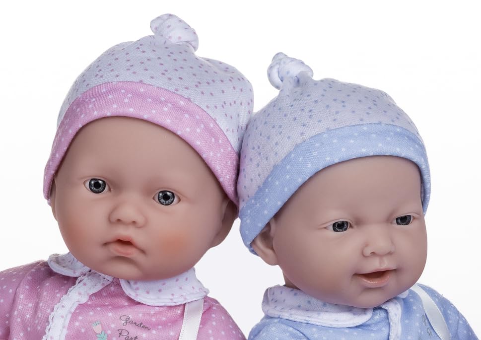 JC Toys La Baby 11" Soft Body Twin Baby Dolls – Removable Outfits and Reversible Sleeping Bag & Accessories– Small Baby Doll Toys for Children 12 Months +