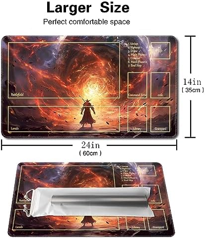 MTG Playmat - Non-Slip Backing Printing, Ideal for Card Game Enthusiasts TCG Playmat (Dimensional Sword Art-Deck)