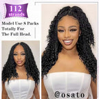 Goddess Box Braids Crochet Hair For Women-14 Inch 8 pack Pre Looped Boho Crochet Braids Short Prelooped Bohemian Boho Box Braids Crochet Hair With Curly Ends Ombre Crochet Braid Hair（14in,#1b/27）