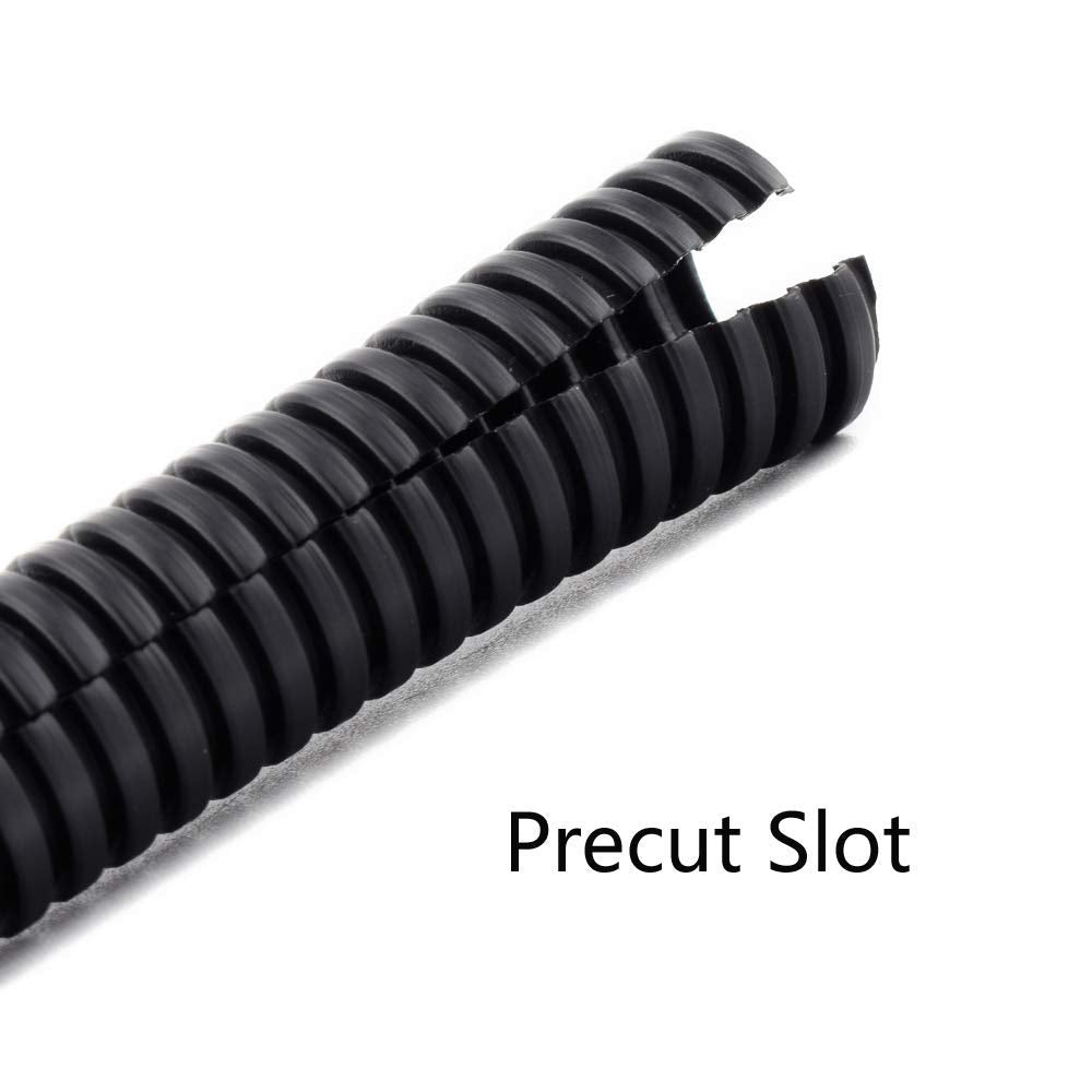 ZhiYo 100 FT 1/4" Wire Loom Split Tubing Auto Wire Conduit