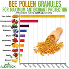 Alovitox Bee Pollen Granules 16 Oz | 100% Pure, Fresh Raw Bee Pollen | Superfood Packed Bee Pollen with Antioxidant, Protein, Vitamins & More | Nutritional Yeast & Gluten Free