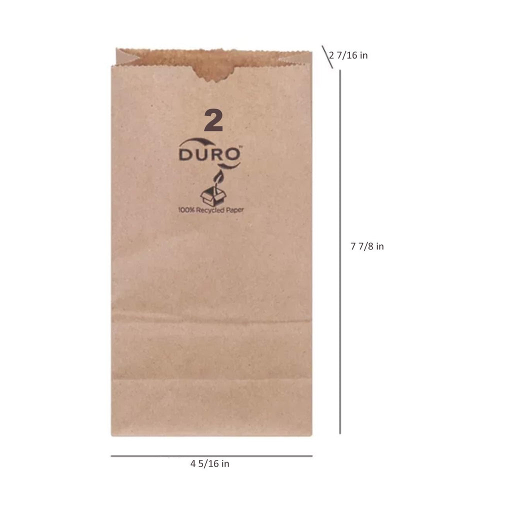 Kraft Paper Bags FSC - MADE IN USA (500ct, 2 lb)