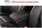 OQHAIR Armrest Box Dual Layer Car Armrest Cup Holder Center Centre Console Storage Box Tray Leather For VW For Polo Mk4 2002-2009 (9N/9N3)