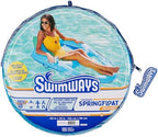 SwimWays Spring Float Premium Recliner Pool Lounger, Inflatable Pool Floats Adult with Fast Inflation for Ages 15 & Up, Sky Blue
