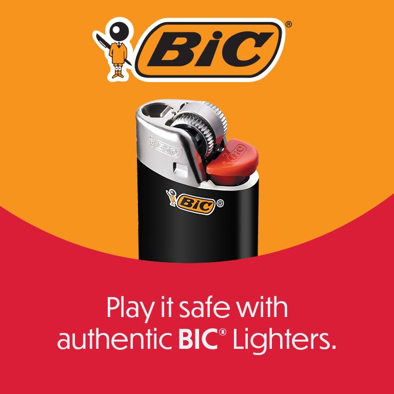 BIC Maxi Pocket Lighter, Special Edition Marble Collection, Assorted Unique Lighter Designs, 8 Count Pack of Lighters (Colors May Vary)