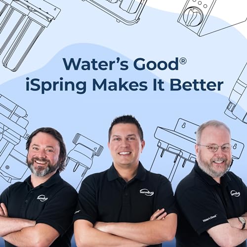 iSpring Whole House Water Filter System, Reduces Iron, Manganese, Chlorine, Sediment, Taste, and Odor, 3-Stage Iron Filter Whole House, Model: WGB32BM