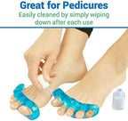 VIVEsole Toe Separators for Men & Women Medium (2 Pairs) - Silicone Gel Spreaders - Therapeutic Spa Stretchers for Plantar Fasciitis, Bunions, Overlapping Hammer Toe Spacers - Metatarsal Yoga Cushion