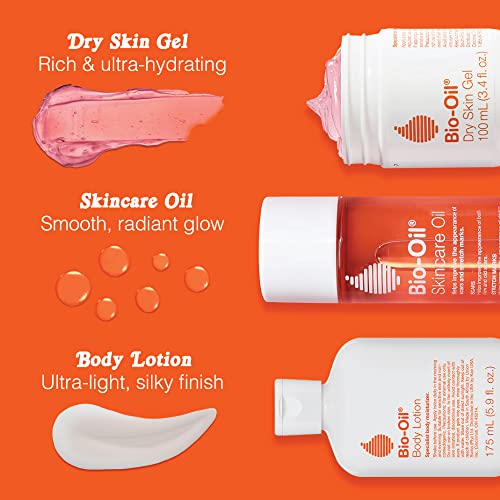 Bio-Oil Skincare Body Oil Serum for Scars and Stretch Marks, Face and Body Moisturizer with Vitamin E & A for Sensitive Dry Skin, Dermatologist Recommended, Travel Size, .85 oz, Pack of 3