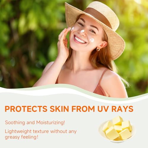Tallow Sunscreen, Beef Tallow for Skin, Organic Beef Tallow Sunscreen, Unscented Grass-Fed Beef Tallow Natural Moisturizing Cream for All Skin Type Deep Hydration Non Greasy Anti White Cast