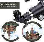Telescopes, Telescope for Kids and Adults Beginners, 70mm Aperture 400mm Focus Length Refractor Travel Telescope with AZ Mount for Observe The Moon and Landscape (White)