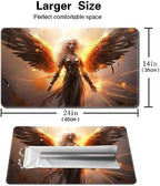 MTG Playmat Size 24x14in Free Storage Bags Non-Slip Backing, Ideal for Card Game Enthusiasts TCG Playmat (Blaze Angel-No Deck)