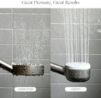 Canopy Handheld Filtered Shower Head & Scalp Massager - High Pressure Shower Head Filter for Hard Water - Reduce Impurities for Healthier Scalp, Skin & Hair - Hair Growth - Chrome