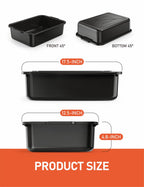 5-Pack 13 L Commercial Bus Tubs/Tote Box, Black Plastic Storage Wash Basin Tub