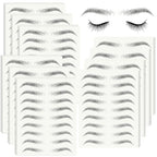 20 Sheets 180 Pairs Eyebrow Tattoo Sticker Waterproof 4D Hair-Like Natural Fake Tattoo Eyebrows Transfers Stickers Peel Off Brows Grooming Shaping Makeup Sticker for Women Girls,Black