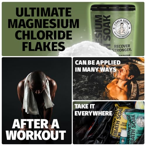 Coach Soak Recovery Bath Soak Eucalyptus Tea Tree and Magnesium Lotion with MSM Cooling Menthol Bundle