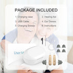 Not Amplifiers True Professional Hearing Aids for Seniors with Hearing Loss - 16-Channel DSP Noise Cancellation, OTC Rechargeable BTE Hearing Aids with Charging Case