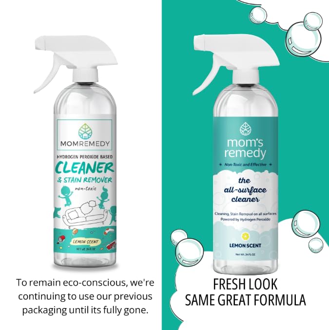MOMREMEDY Hydrogen Peroxide All Purpose Cleaning Spray | Multipurpose Home Cleaner | Fabric and Laundry Stain Remover | All Surface Kitchen and Bathroom | Non Toxic