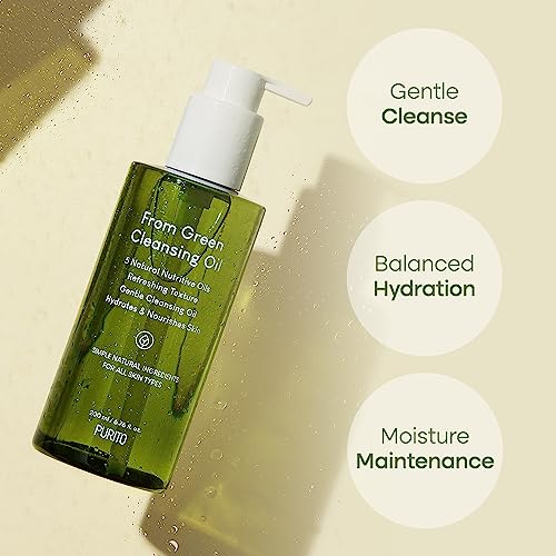 PURITO From Green Cleansing Oil Set (=Original + Refill), 13.52 fl.oz / 400ml, Gentle Cleansing Oil for Face, Cruelty-free & Vegan, Korean Skin Care
