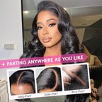 26 Inch 13x6 Lace Front Wigs Human Hair 200% Density Body Wave Lace Front Wigs Human Hair Pre Plucked Glueless Wigs Human Hair For Women HD Lace Frontal Wig Human Hair With Baby Hair
