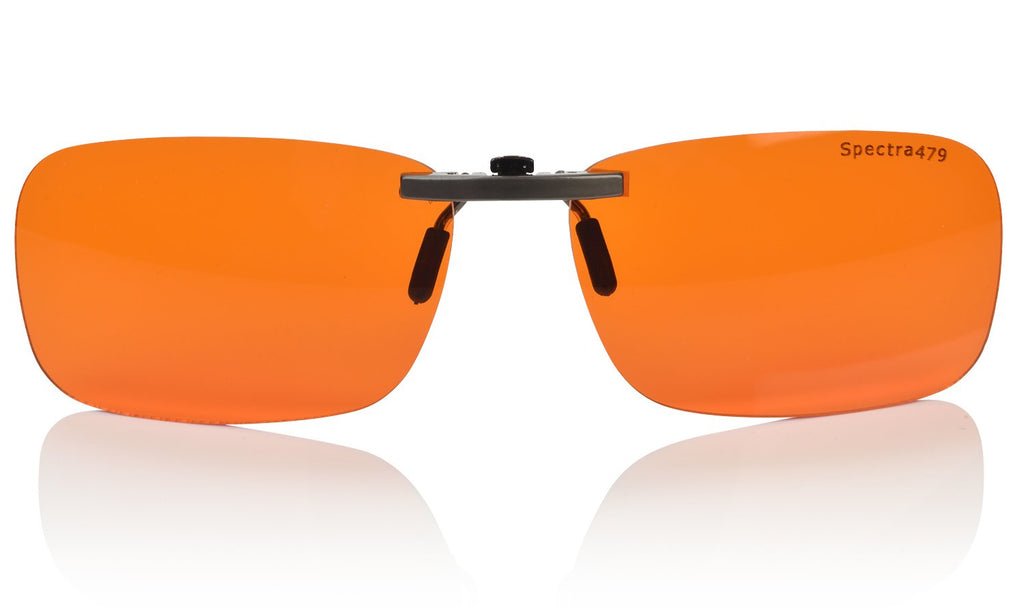 Spectra479 Blue Light Blocking Clip On Glasses - 99.9 Percent Effective Computer Glasses for Men & Women, Durable Lightweight, Reduce Eyestrain, Headaches and Improve Sleep (Nighttime Lens)