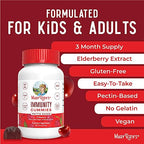 Mary Ruth's 5-1 Immunity Gummies with Elderberry for Kids & Adults | Cherry | Pectin Based | Vegan | 90 Count