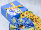 Van Gogh Starry Night Painting Scrunchies Hair Ties with Box & Custom Name Tag