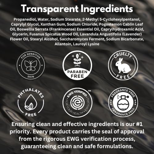 Mens Deodorant - Aluminum Free, 24-Hour+ Odor Protection With Essential Oils, EWG Verified, Premium Sandalwood Scent, Smooth Glide Application-Safe and Effective