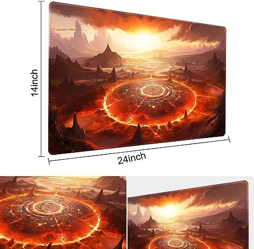 Premium Board Game 24x14in MTG Playmat Compatible for OCG CCG RPG TCG Playmat (Abyss Summon)