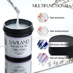 SAVILAND LED & U V Builder Nail Gel - 3.53 oz White Nail Extension for Professional Salon Gel Builder for Nails Hard Gel for DIY Nail Art Supplies Manicure Set, Gift for Women Ladies Girls