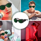 mozeeda Red Light Therapy Glasses, Eyes Protection Tanning Goggles for IPL Laser Safety, 190nm-450&560-2000nm Protective Laser Glasses for Cosmetology Operators