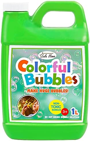 Lulu Home Bubble Concentrated Solution, 1 L/ 33.8 OZ Bubble Refill Solution for Kids Graduation Parties, Bubble Machine, Giant Bubble Wand, Bubble Blower Toys (Grass Green)