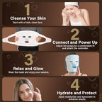 Red Light Therapy for Face, LED Face Mask Light Therapy, 5 Light Modes, 432 High-Density Light Beads, Red Light Therapy Mask for Acne, Wrinkles, Skin Rejuvenation, Professional Home Skincare