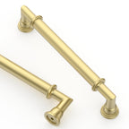 Asidrama 30 Pack 5 Inch(128mm) Brushed Gold Kitchen Cabinet Handles, Cabinet Pulls Gold Kitchen Cabinet Hardware for Cupboard Drawer 2281