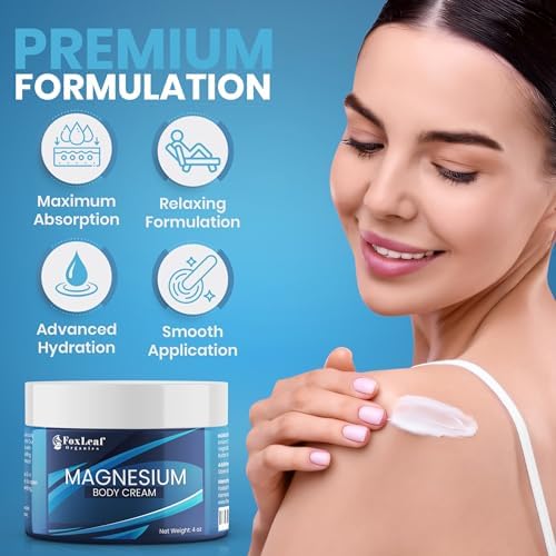 Magnesium Cream - Support for Sleep, Leg Cramps, Joint Support, & Muscle Soreness - Maximum Strength Magnesium Lotion with Arnica, Shea Butter, Lavender Essential Oil - Made in USA - 4oz