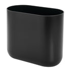 iDesign Small Slim Plastic Bathroom Trash Can, Garbage Can for Bedroom, Office, Desk, Dorm, Black