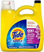 Tide Simply Oxi Boost + Febreze Odor Defense, 162 fl oz, 115 Loads, Tough on Stains and Odors, Febreze Sunny Breeze Scent
