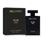 BellaVita Luxury KLUB Men's Eau De Parfum (100ml) | Intense, Masculine Party Perfume for Men | Notes: Lemon, Jasmine, Rose, Musk, Amber and Patchouli | Made with Premium Long-Lasting Perfume Oils